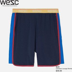 WeSC - ‘Cameron’ Color Block Lounge Shorts (NAVY)